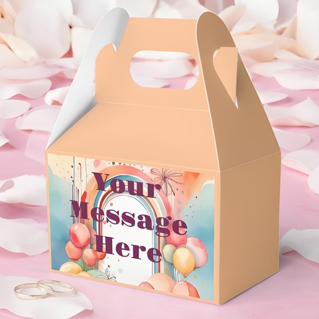 Watercolor Rainbow Bliss Party  Favor Boxes (Creator Uploaded)