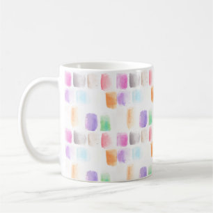 Watercolor Rainbow Brush Hand Painted Strokes   Coffee Mug