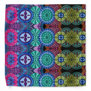 Watercolor Rainbow Colors Mandala Bandana