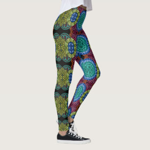 Watercolor Rainbow Colors Mandala Leggings