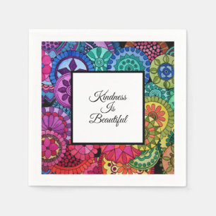 Watercolor Rainbow Colors Mandala Napkins