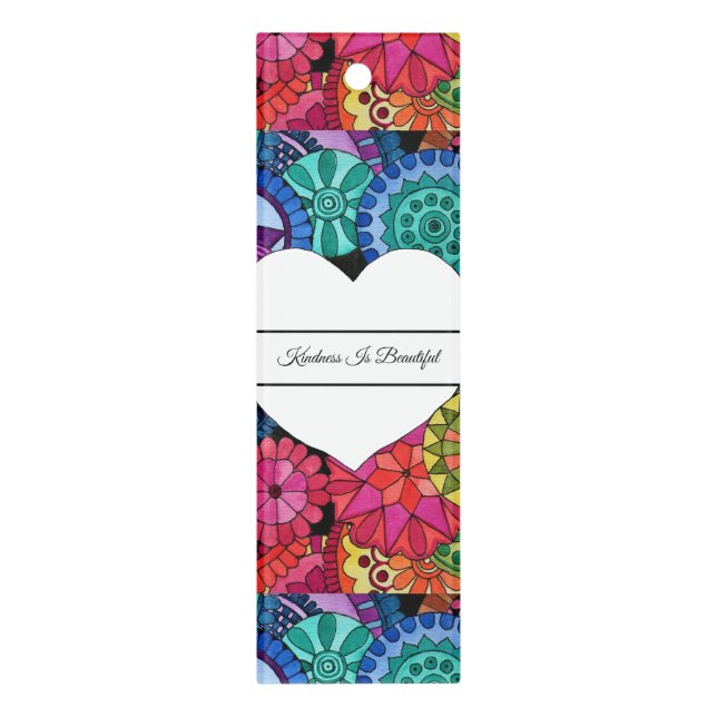 Watercolor Rainbow colors Mandala Ruler (Vertical)