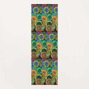 Watercolor Rainbow Colors Mandala Yoga Mat