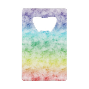 Watercolor Rainbow Credit Card Bottle Opener