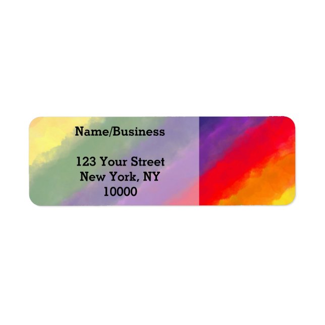 Watercolor Rainbow Custom Label (Front)