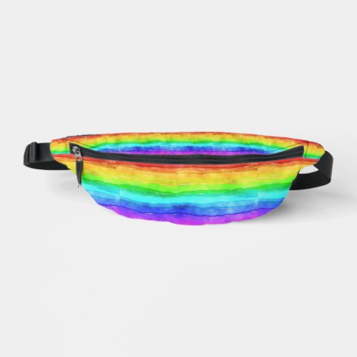 Watercolor Rainbow Design Fanny Pack Bag