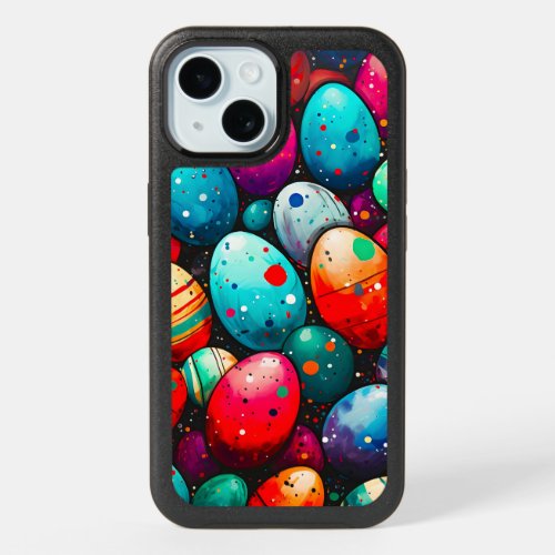 Watercolor Rainbow Easter Eggs iPhone 15 Case
