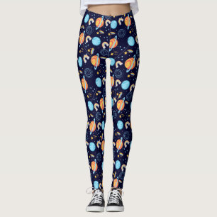 Watercolor Rainbow Galaxy Personalized Girls Leggings
