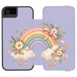 Watercolor Rainbow Gift – Charming Cloud iPhone SE/5/5s Wallet Case