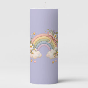 Watercolor Rainbow Gift – Charming Cloud Pillar Candle