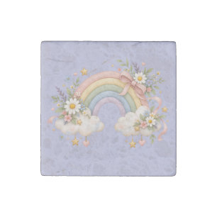 Watercolor Rainbow Gift – Charming Cloud Stone Magnet