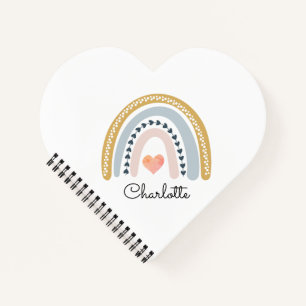 Watercolor Rainbow Kid's Personalized  Notebook