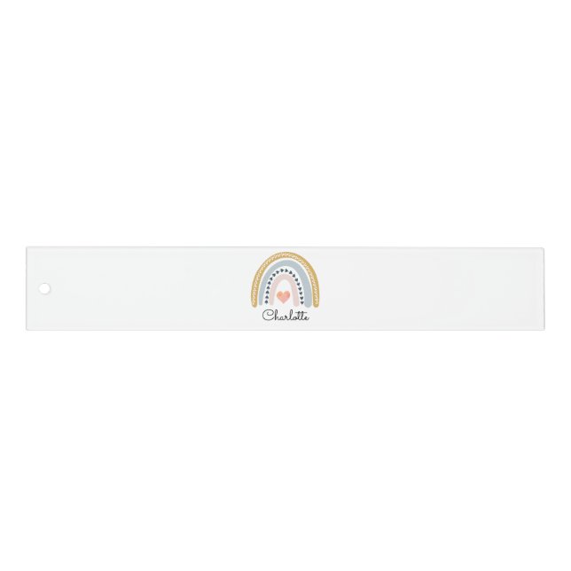 Watercolor Rainbow Kid's Personalized Ruler (Front)
