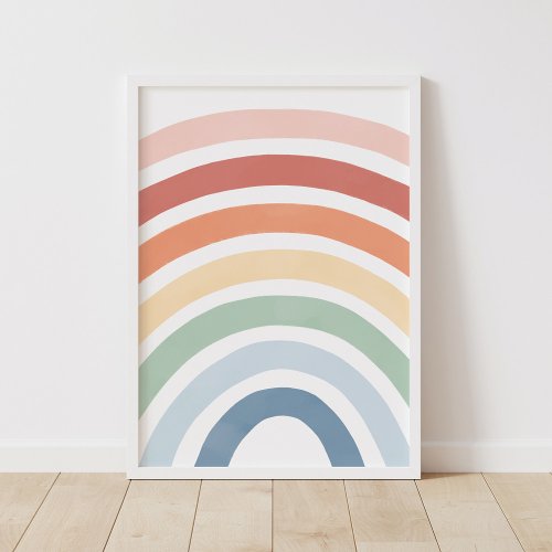 Watercolor Rainbow Kids Room Poster
