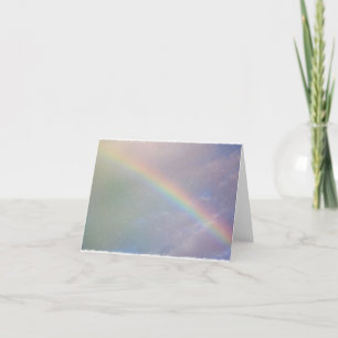 Watercolor Rainbow Letterpress Thank You Card