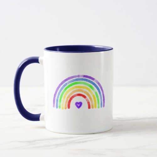 Watercolor Rainbow LGBTQIA Mug