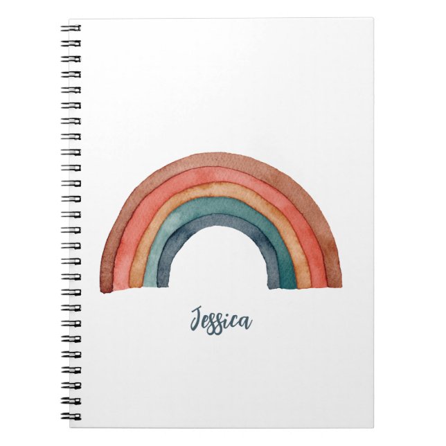 Watercolor Rainbow Notebook (Front)