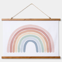 Watercolor Rainbow Nursery Hanging Tapestry