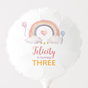 Watercolor Rainbow Party Balloon