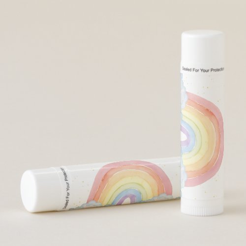 Watercolor Rainbow Party Favor Lip Balm