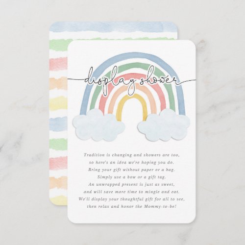 Watercolor rainbow pastel display shower enclosure card