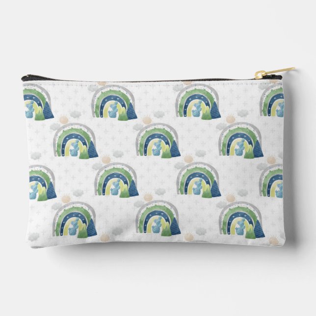 Watercolor Rainbow Pattern Accessory Pouch (Back)