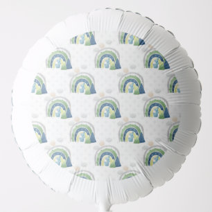 Watercolor Rainbow Pattern Balloon