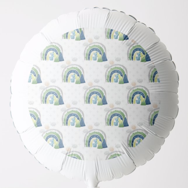 Watercolor Rainbow Pattern Balloon (Front)