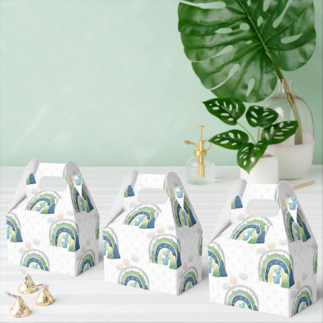 Watercolor Rainbow Pattern Favor Boxes (Multiple)