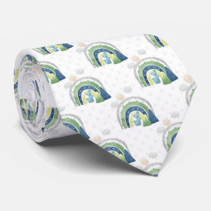 Watercolor Rainbow Pattern Neck Tie