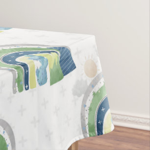 Watercolor Rainbow Pattern Tablecloth