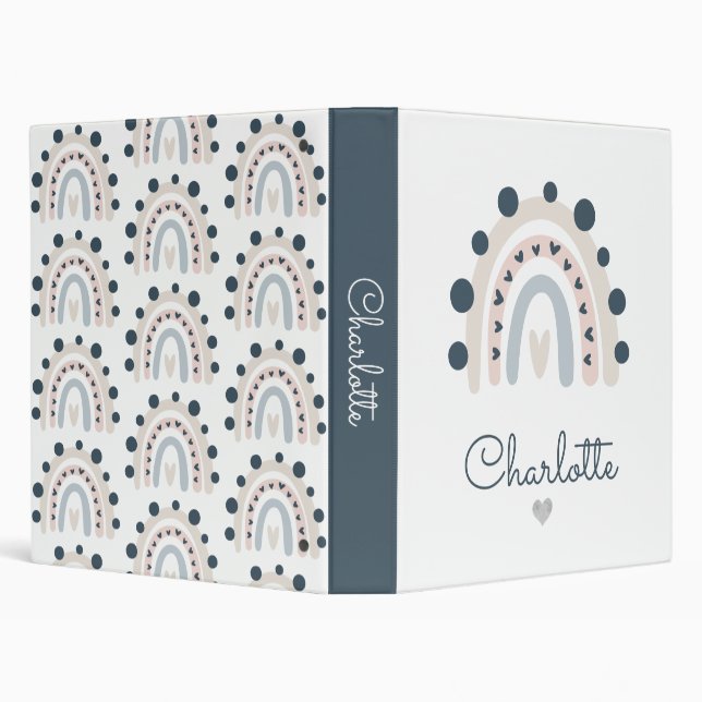 Watercolor Rainbow Personalized Binder (Background)