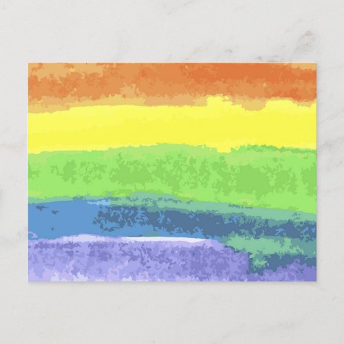 Watercolor Rainbow Postcard