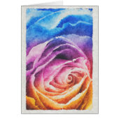 Watercolor Rainbow Rose (Front)