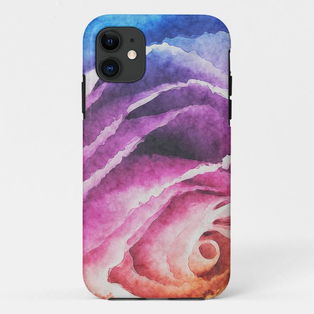 Watercolor Rainbow Rose Case-Mate iPhone Case (Back)