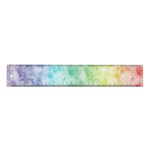 Watercolor Rainbow Ruler