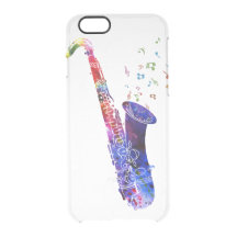 Watercolor Rainbow Saxophone