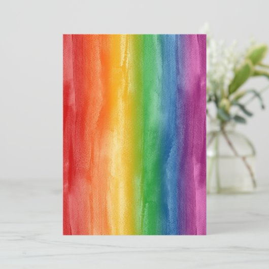 Watercolor Rainbow Stripes (Standing Front)