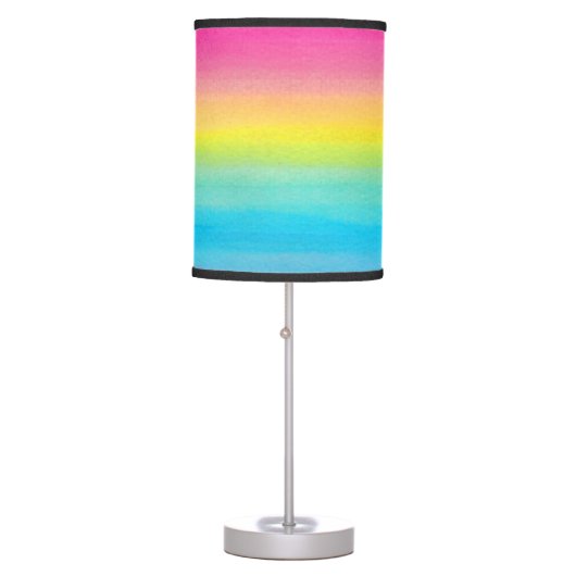 Watercolor Rainbow Table Lamp (Front)