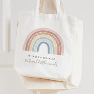 Watercolor Rainbow Teacher Appreciation Tote Bag at Zazzle