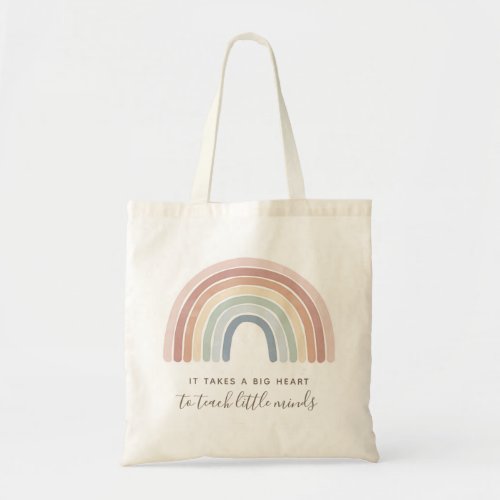 Watercolor Rainbow Teacher Appreciation Tote Bag