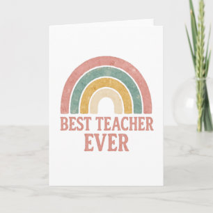Watercolor Rainbow Teacher  Card
