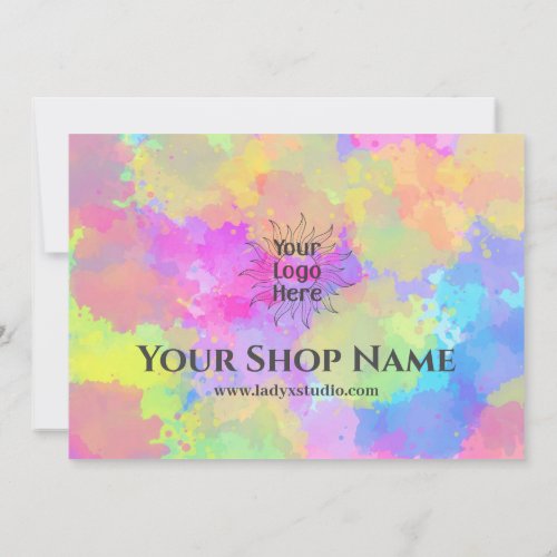 Watercolor Rainbow Thank You Discount Invitation