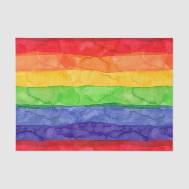 Watercolor Rainbow Tissue Paper (Front)