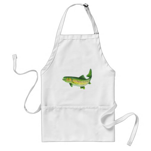 Watercolor Rainbow Trout Apron