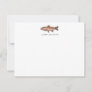 Watercolor Rainbow Trout Fishing Flat Note Card