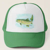 Watercolor Rainbow Trout Hat