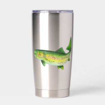 Watercolor Rainbow Trout  Insulated Tumbler by Mousefx at Zazzle