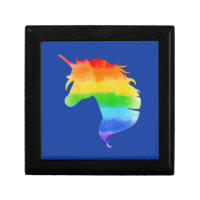 Watercolor Rainbow Unicorn Gift Box