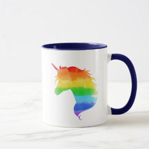 Watercolor Rainbow Unicorn Mug